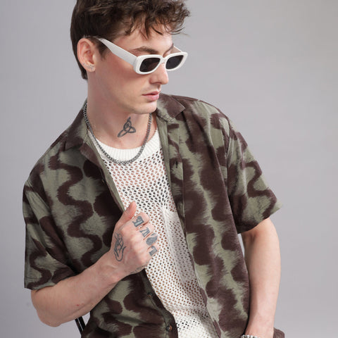 Oversize Printed Cuban shirt