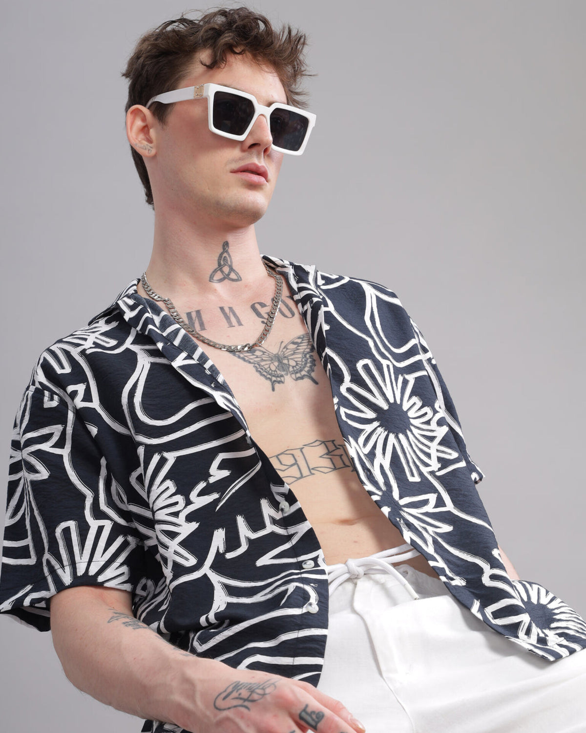 Oversize Printed Cuban shirt