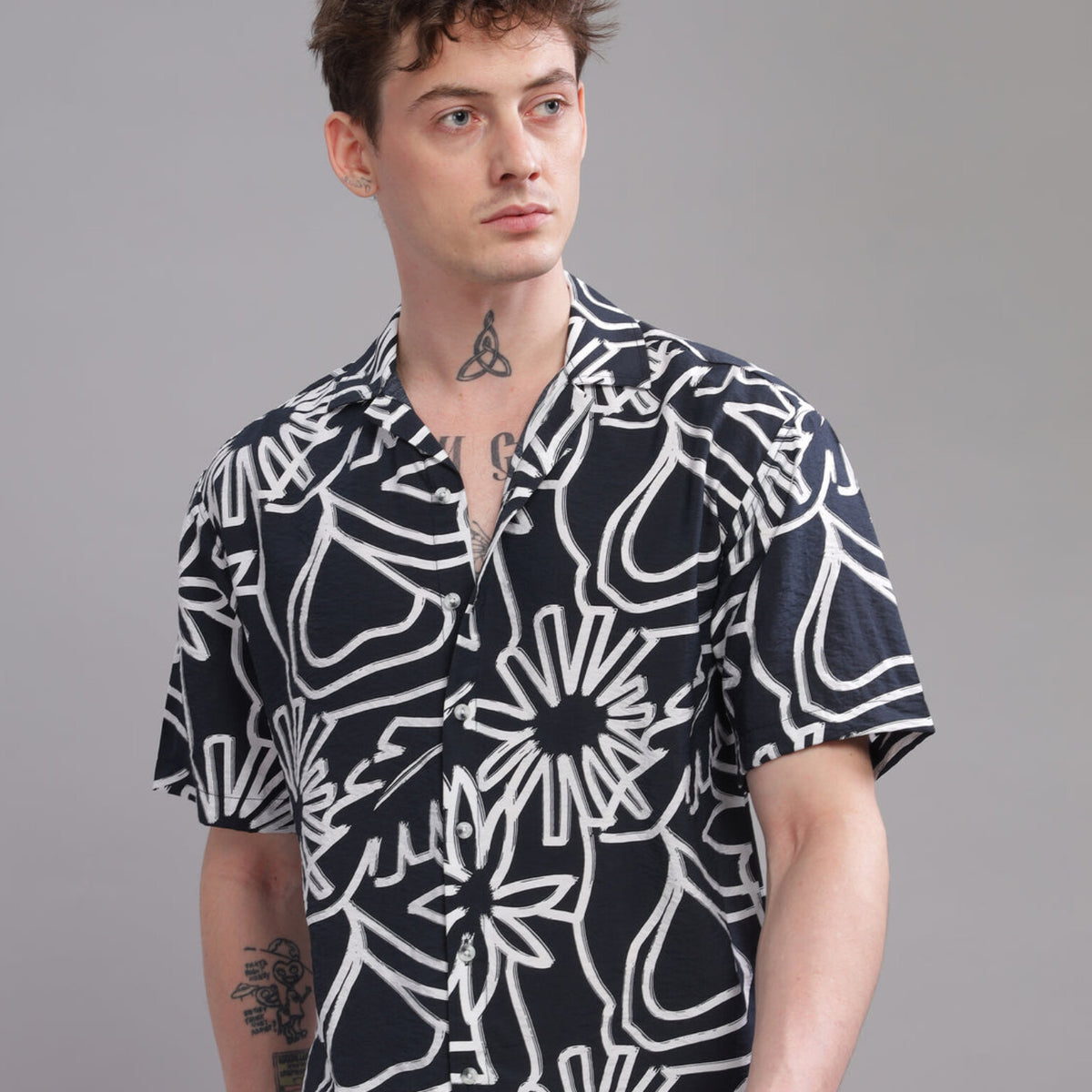 Oversize Printed Cuban shirt