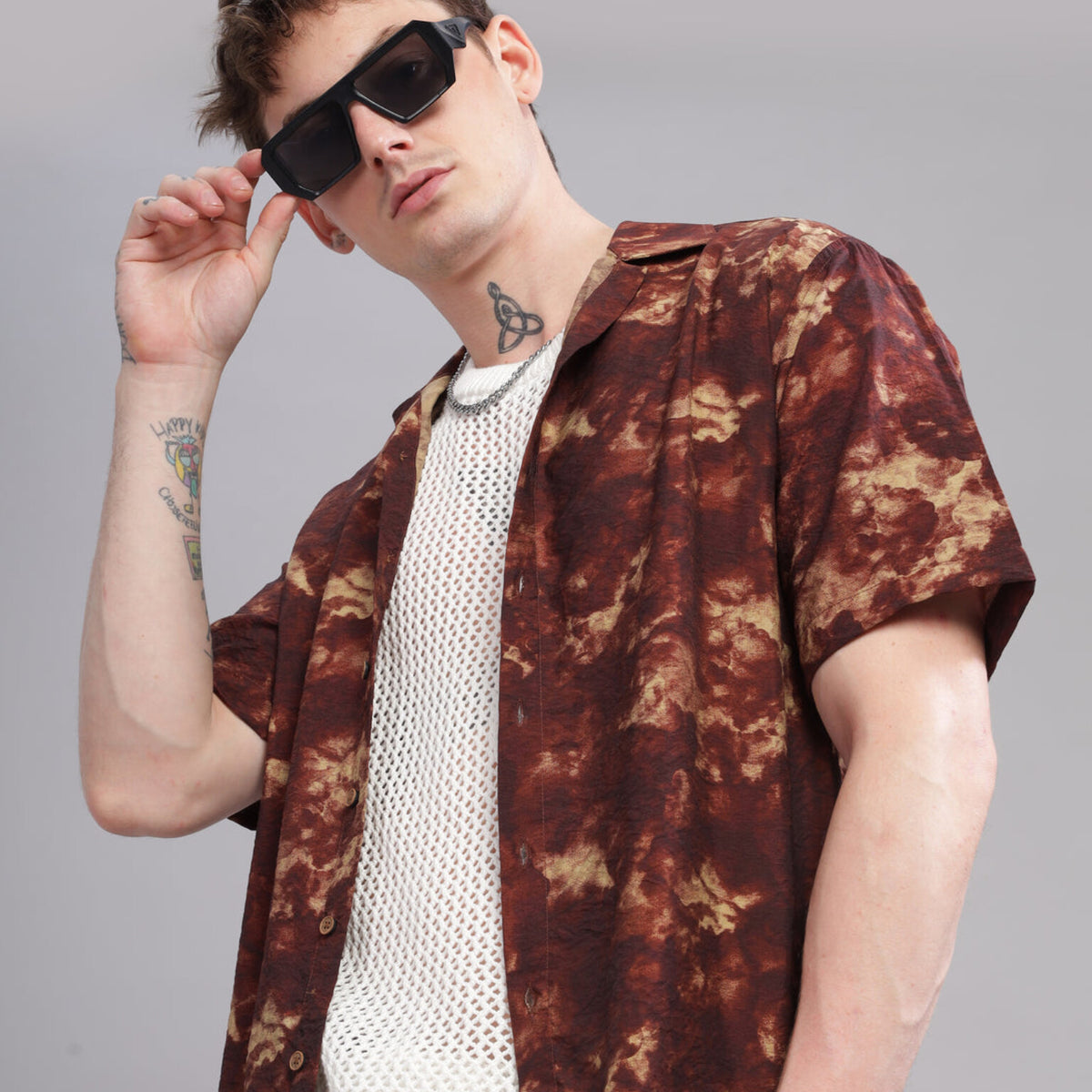 Oversize Printed Cuban shirt