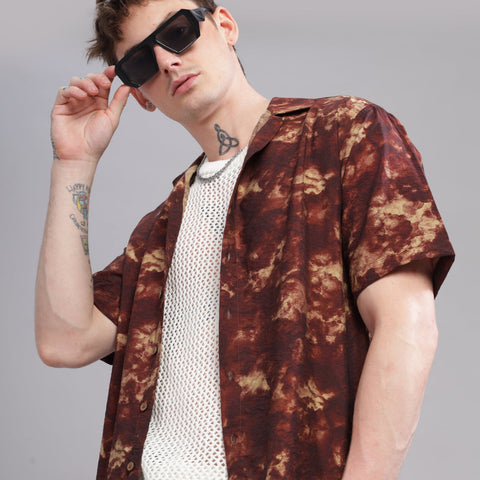 Oversize Printed Cuban shirt