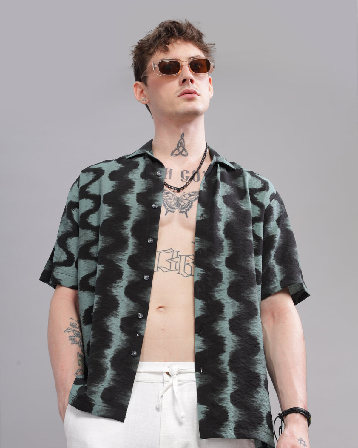 Oversize Printed Cuban shirt