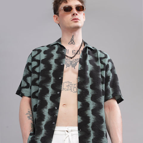 Oversize Printed Cuban shirt