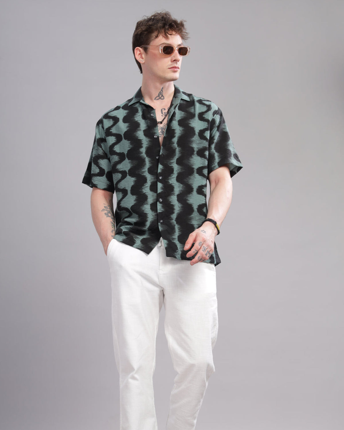 Oversize Printed Cuban shirt