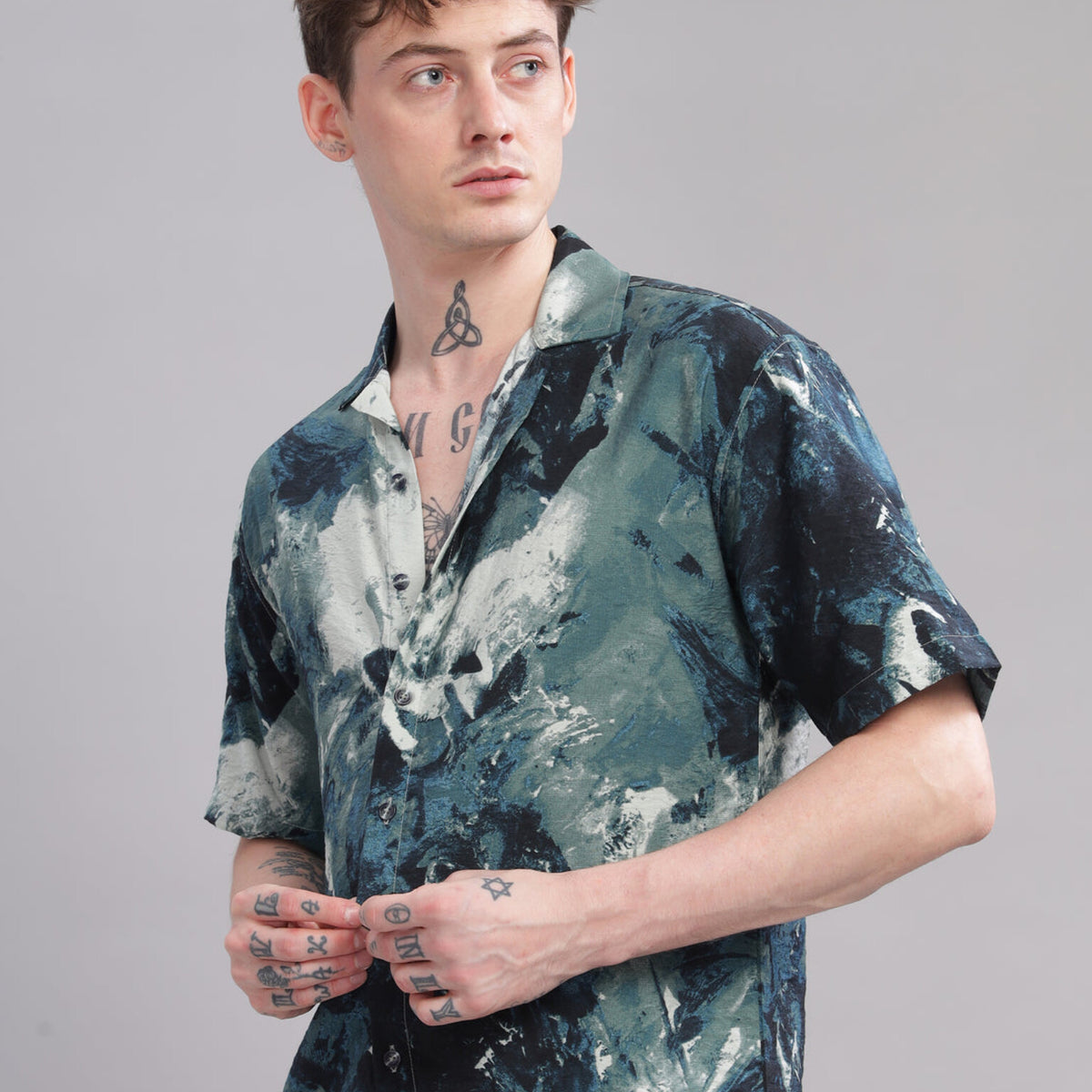 Oversize Printed Cuban shirt