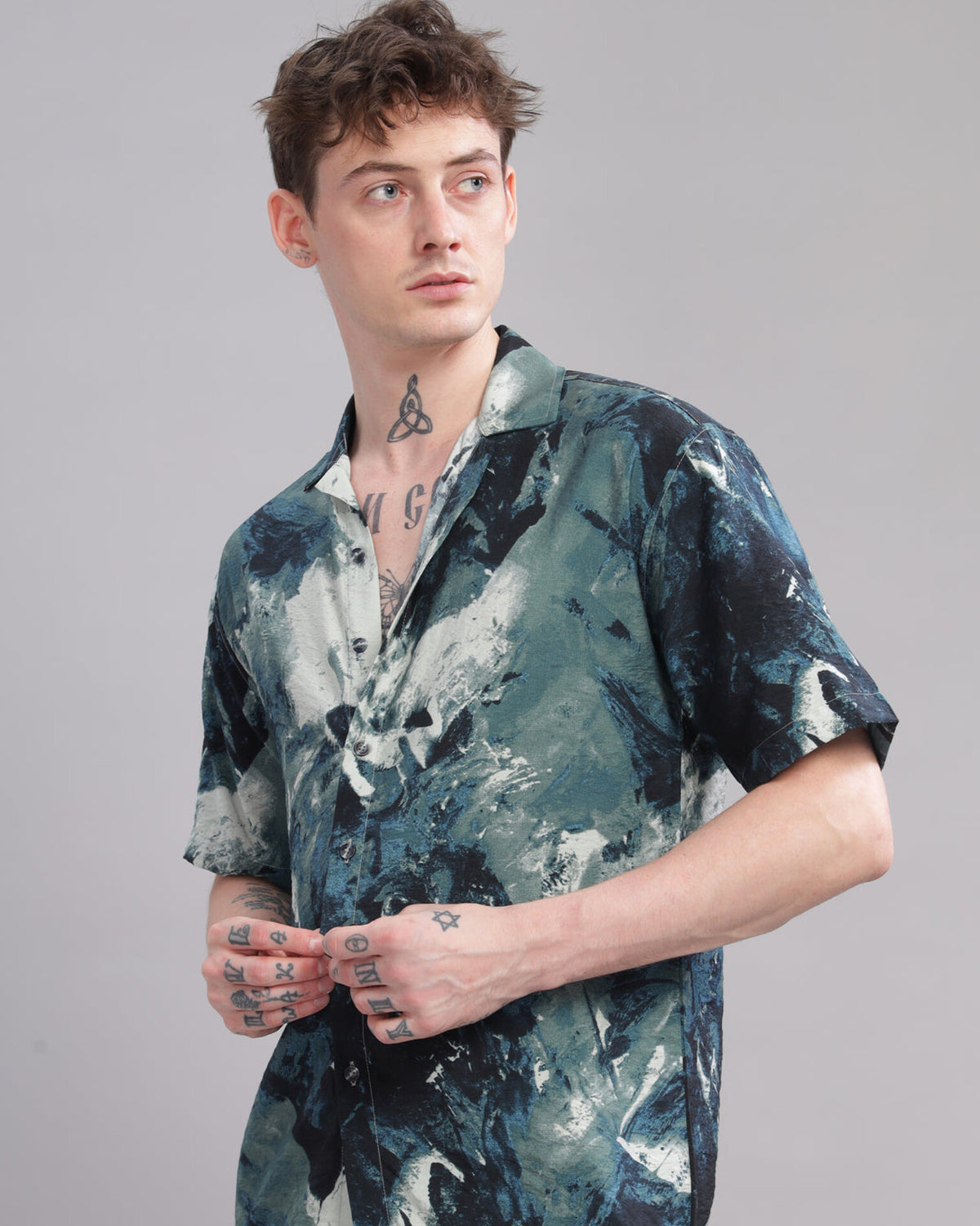 Oversize Printed Cuban shirt