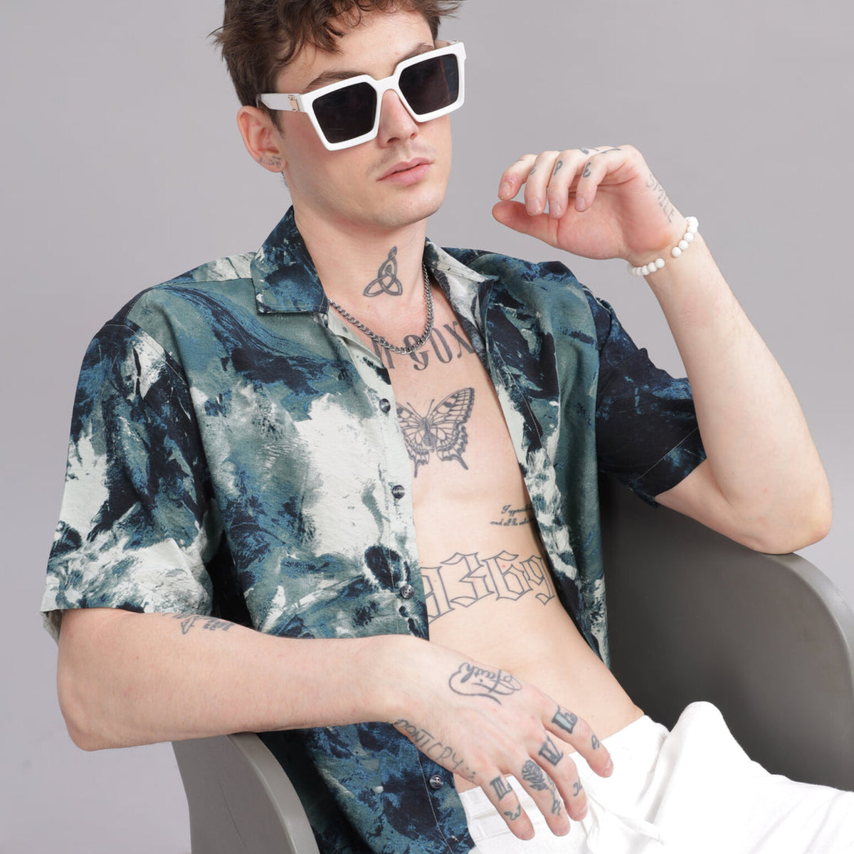 Oversize Printed Cuban shirt