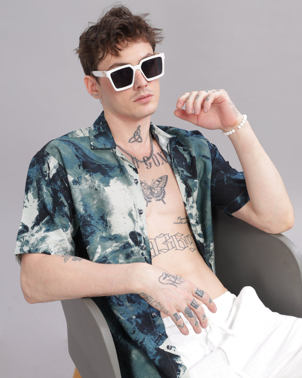 Oversize Printed Cuban shirt