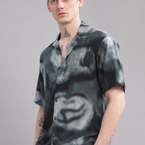 Oversize Printed Cuban shirt