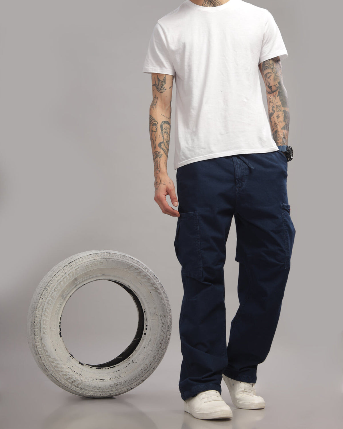 Baggy Cargo Pants - Blue