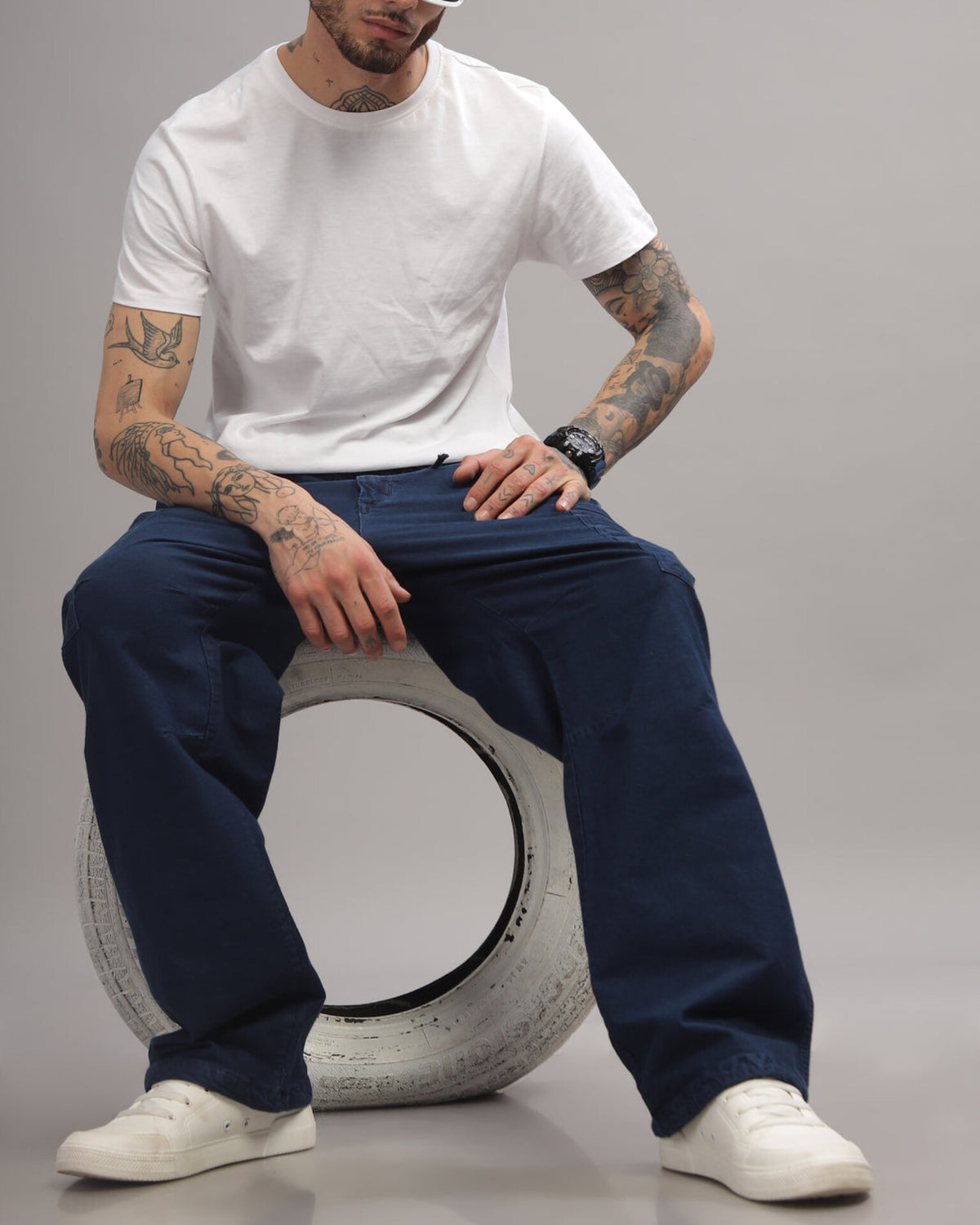 Baggy Cargo Pants - Blue