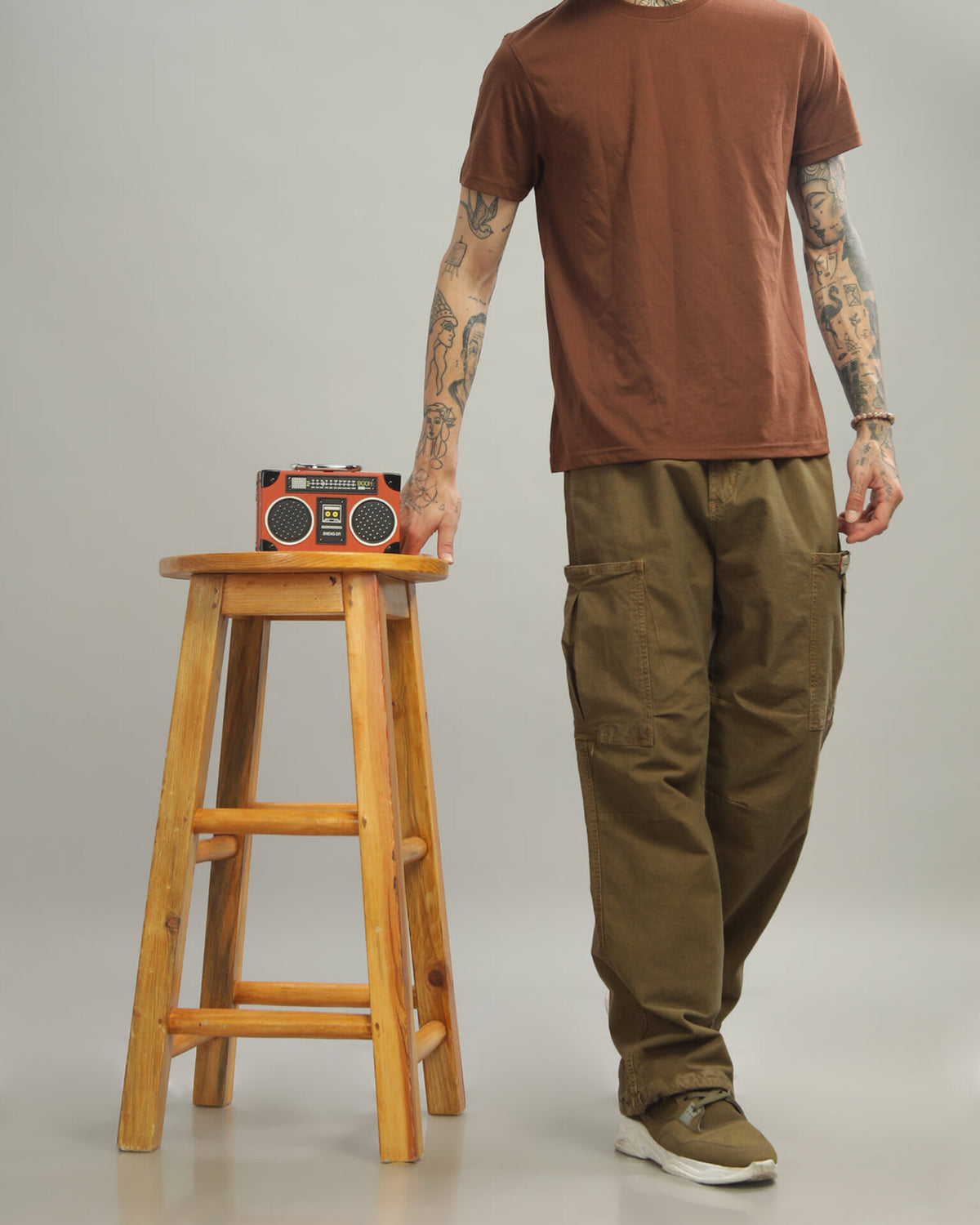 Baggy Cargo Pants - Brown