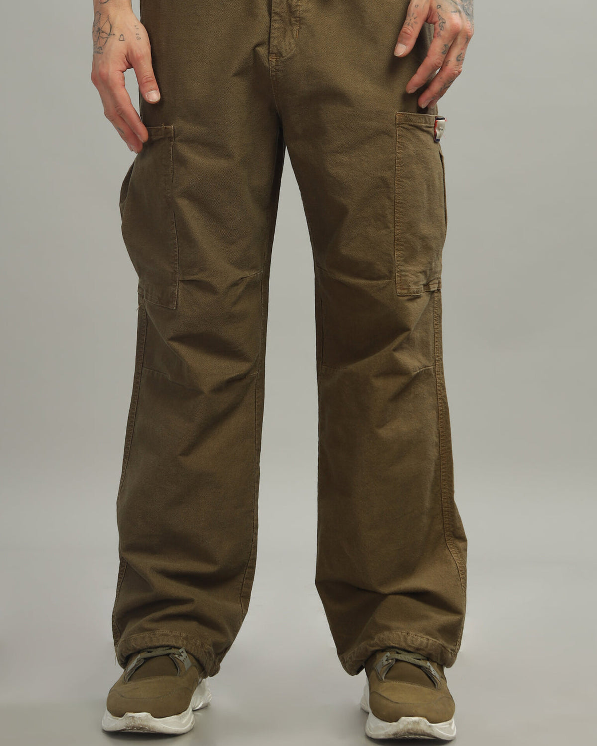 Baggy Cargo Pants - Brown