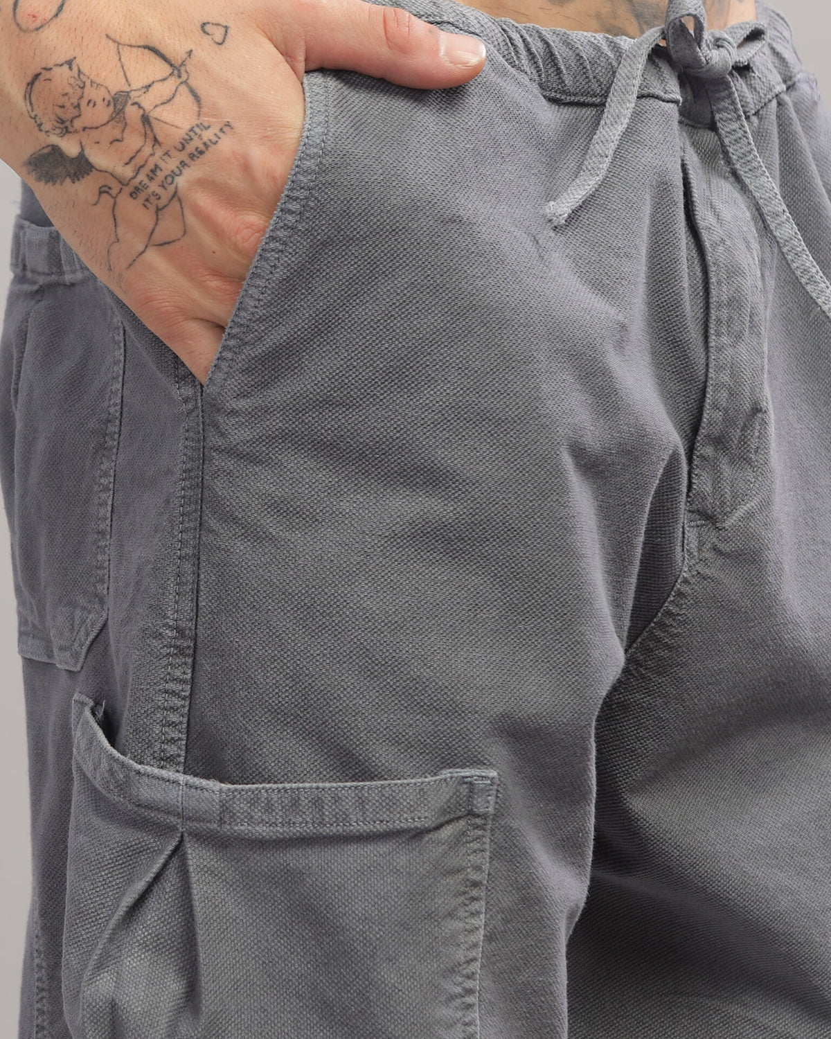 Baggy Cargo Pants - Grey