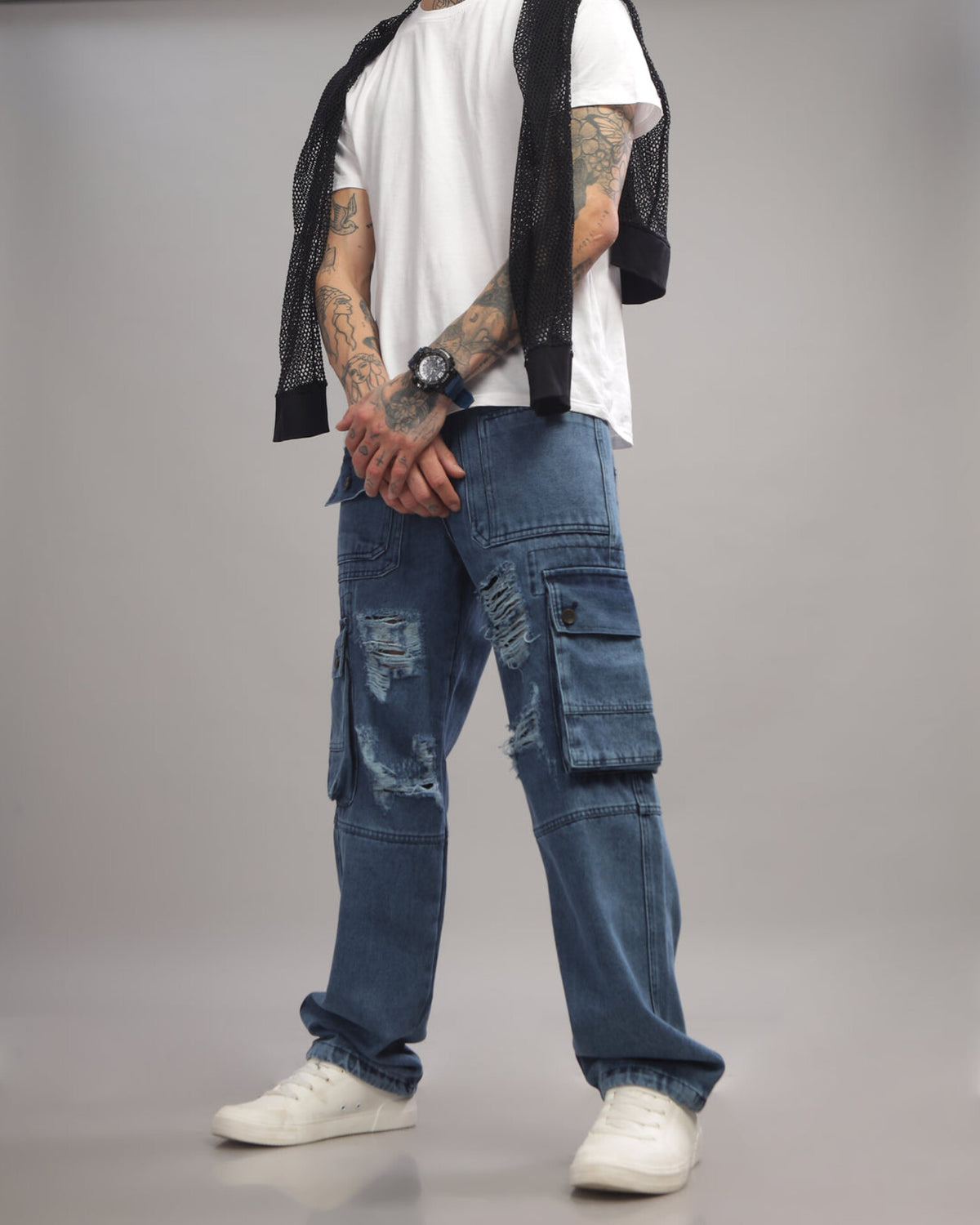 Denim Cargo - Dark Blue