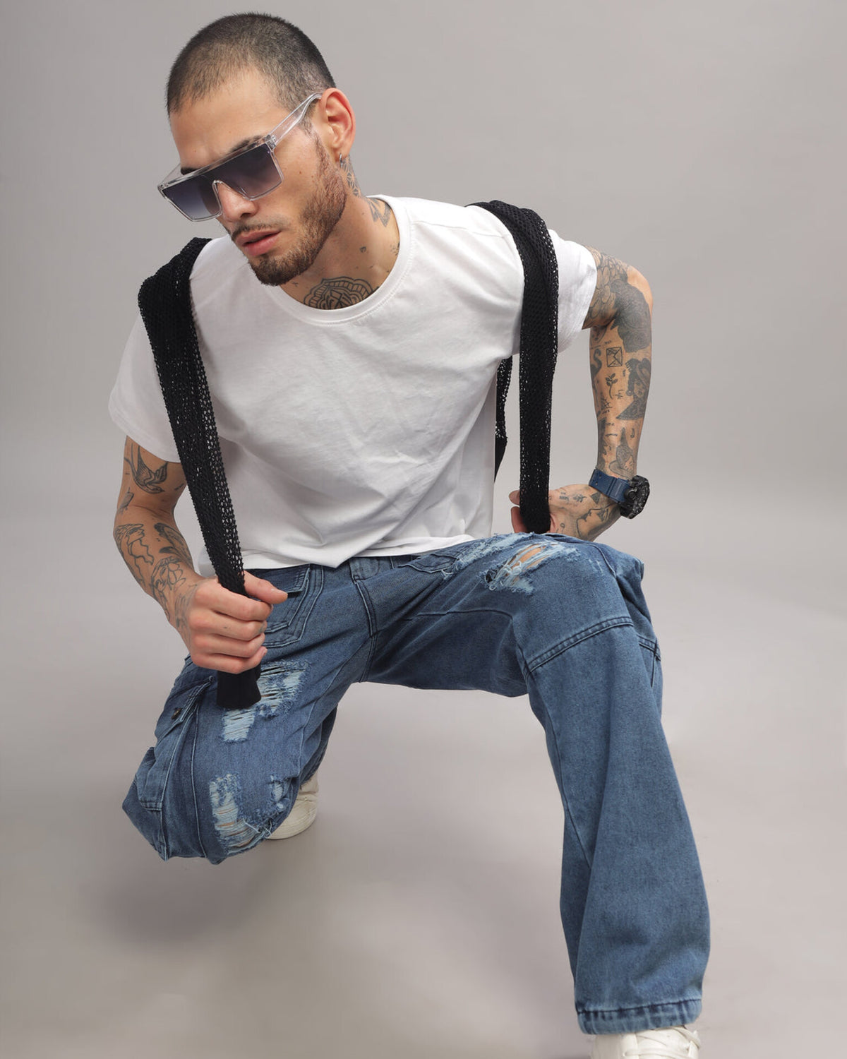 Denim Cargo - Dark Blue