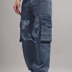 Denim Cargo - Dark Blue