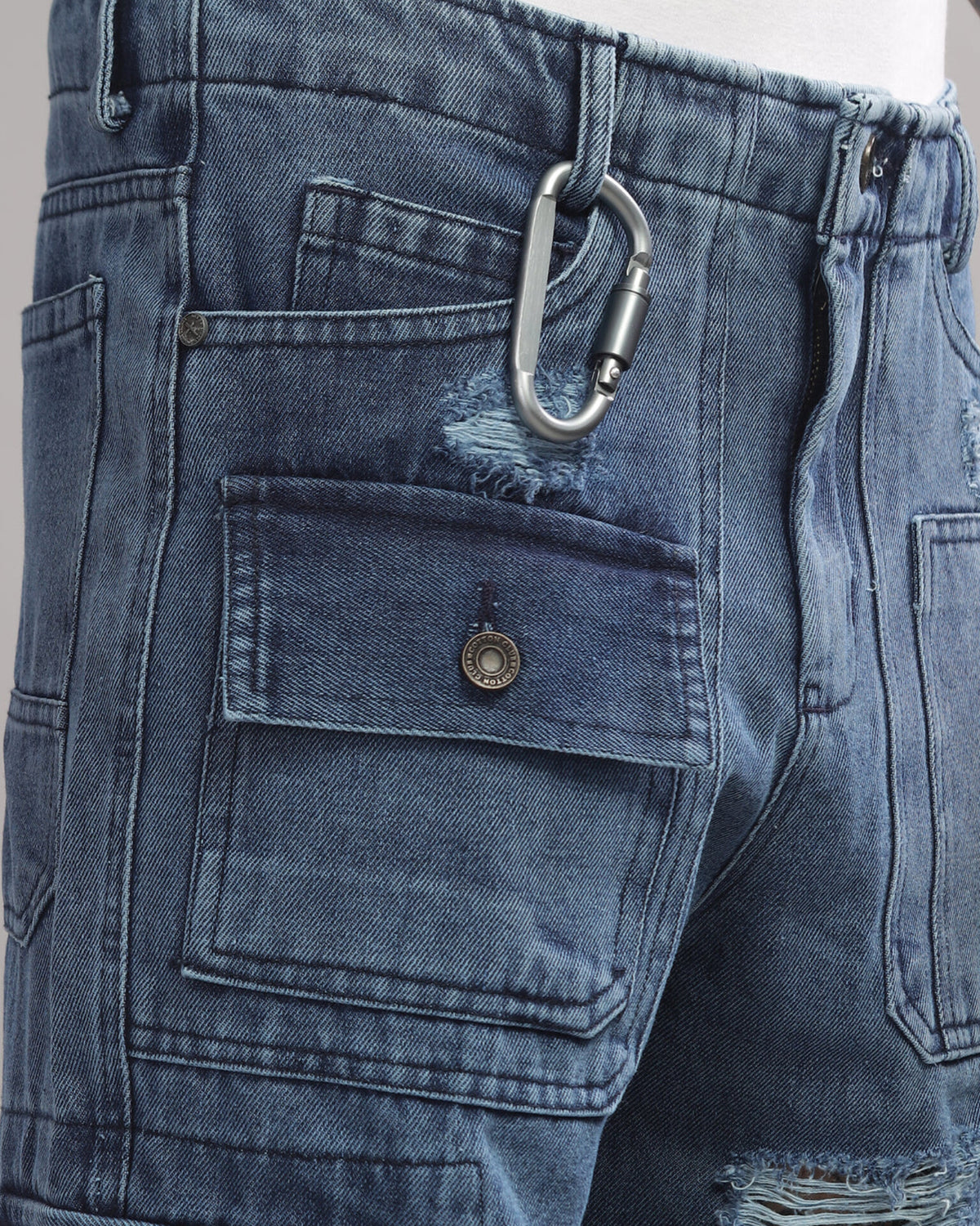 Denim Cargo - Dark Blue