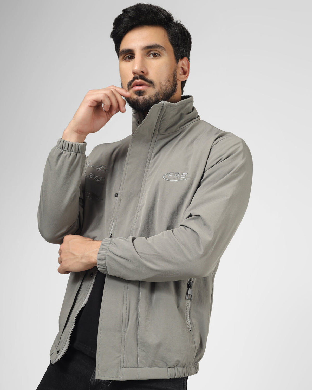 Harrington Jacket - Light Grey