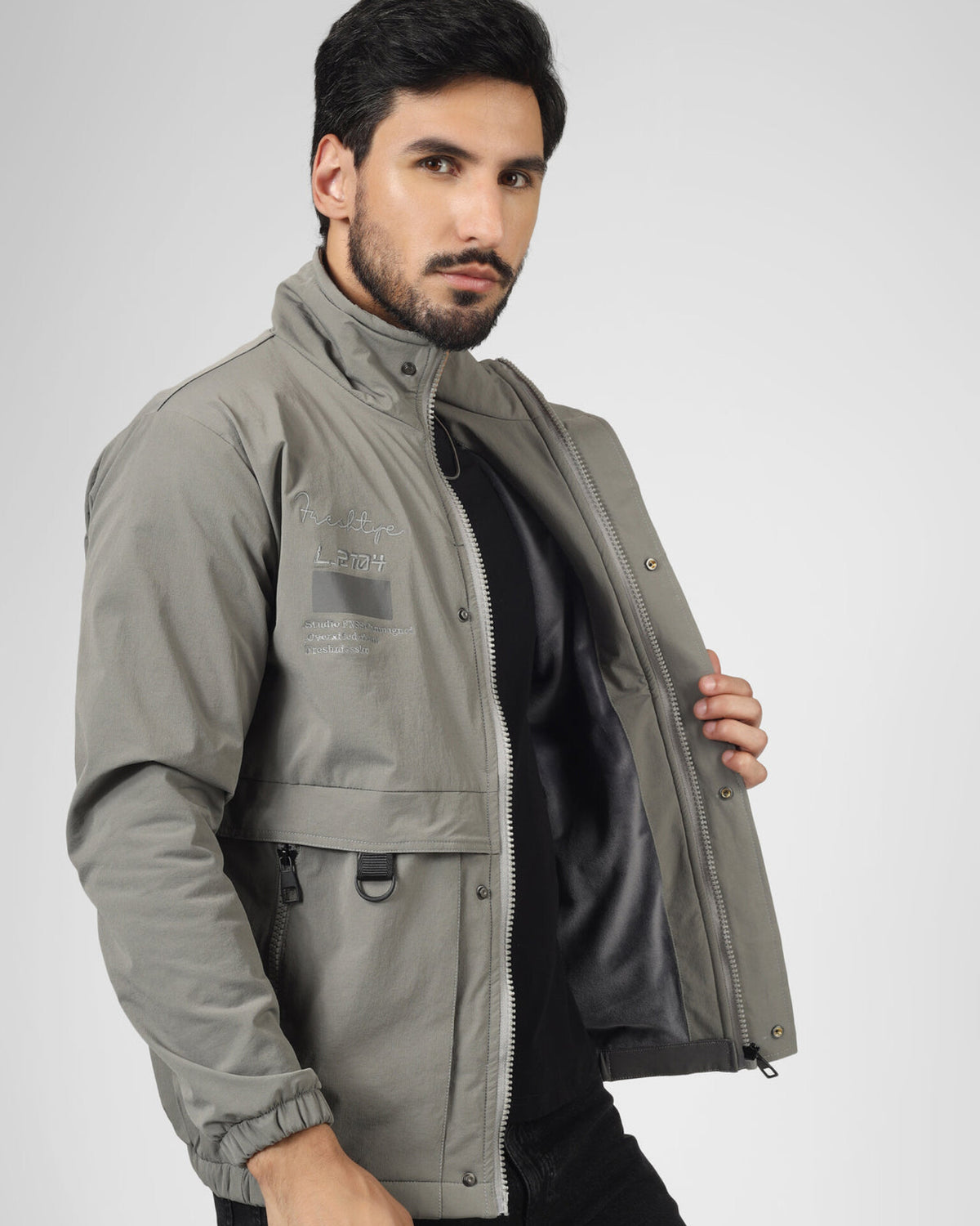 Harrington Jacket - Light Grey